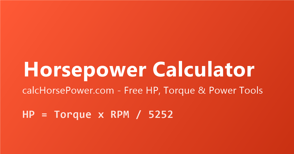 The 5252 RPM Rule Explained | calcHorsePower.com